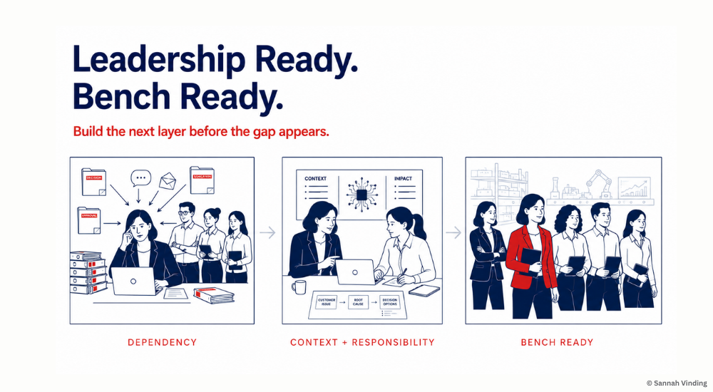 Leadership Ready. Bench Ready - leadership in manufacturing - sannah vinding